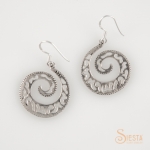 Sterling Silver Nautilus Earrings on Hook